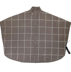 Tahari NWOT Plaid Light Brown Poncho